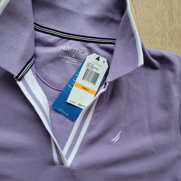 Nautica Sustainably Crafted Ocean Split-Neck Polo - NEW - With tags -Sma… - Picture 3 of 5
